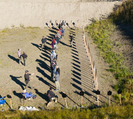 View of Alaska Tactical shooting range with class in session.